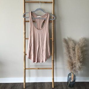 Honey Punch low racer back tank with side slits